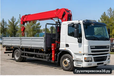 DAF с КМУ Unic · Манипулятор · 15 т — перевозчик Ольга, Иркутск